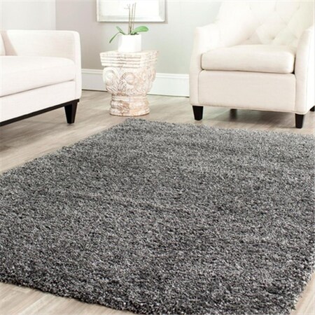 Safavieh 6 ft. 7 in. x 9 ft. 6 in. Medium Rectangle Dark Grey California Shag Rug SG151-8484-7